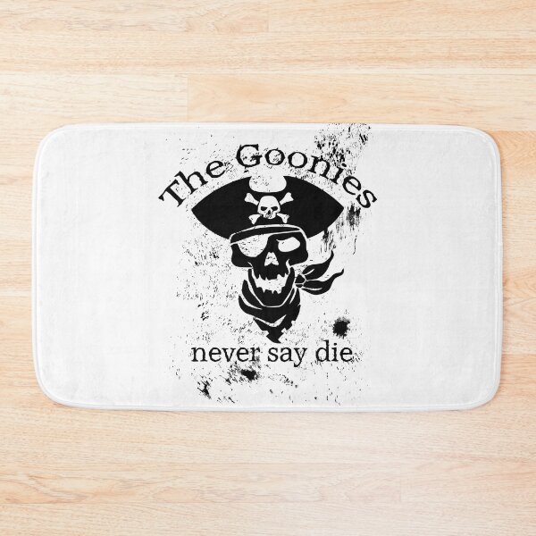 Item preview, the goonies, never say die - Black on White designed and sold by Adam 7ea.