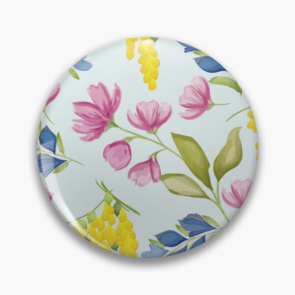 Item preview, Arte floral acuarela sobre fondo azul. designed and sold by Ayesha Saleem.
