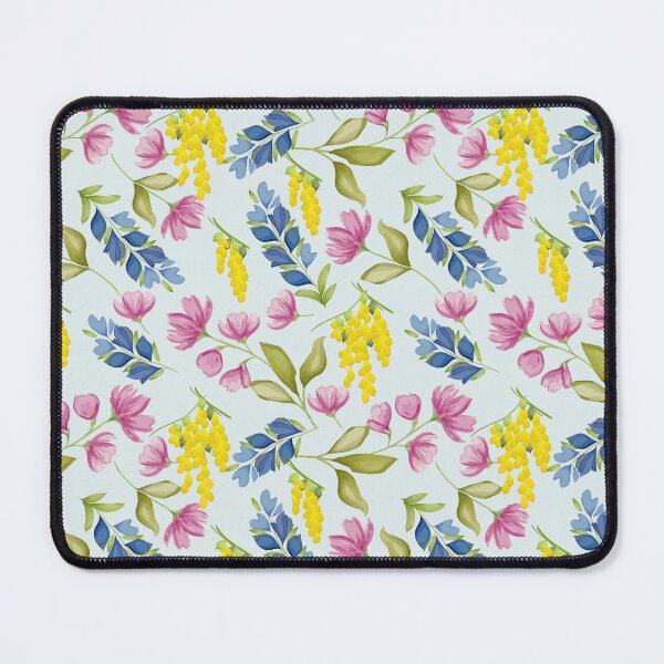 Item preview, Watercolor Floral Art On Blue Background designed and sold by Ayesha Saleem.