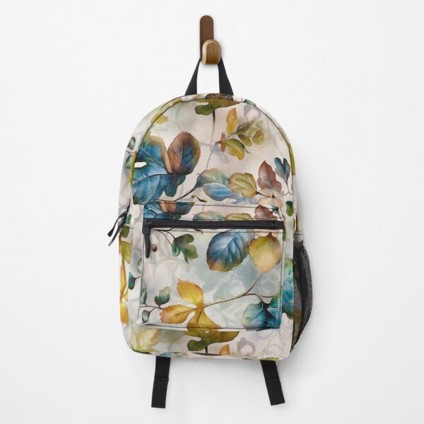 Item preview, "Azure Affair" - Swirling Blue & Orange Leaves over Subtle Celtic Tapestry designed and sold by stateofhuman.