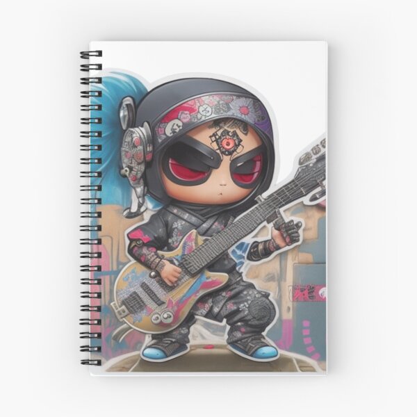 Item preview, Adorable kimono-clad ninja guitarist rocking the stage sticker and more. designed and sold by mefirefire.