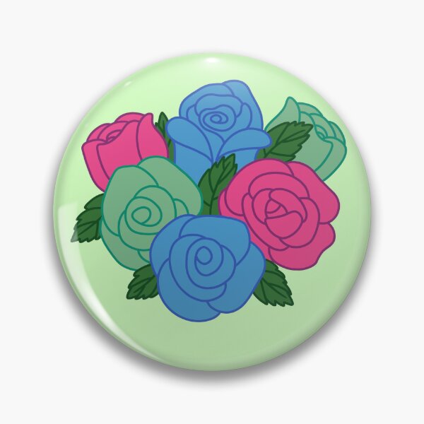 Item preview, Subtle Polysexual Pride Roses  designed and sold by Blatherskite Studios.