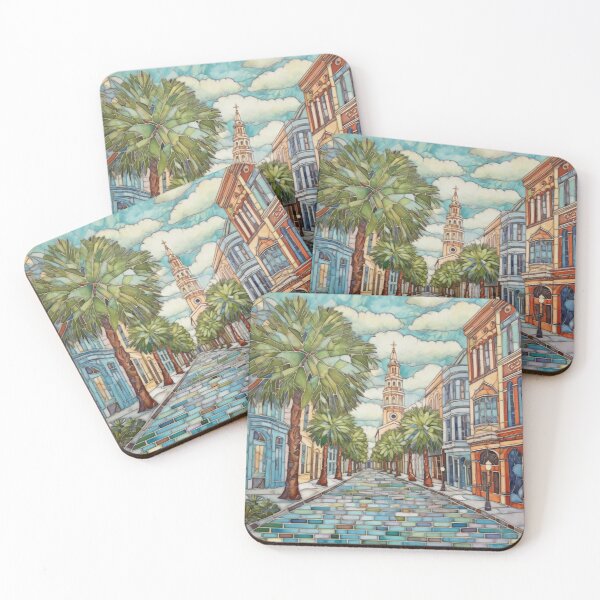 Item preview, Stain Glass Inspired King Street - Charleston, SC 2 designed and sold by GetShemmyWithIt.