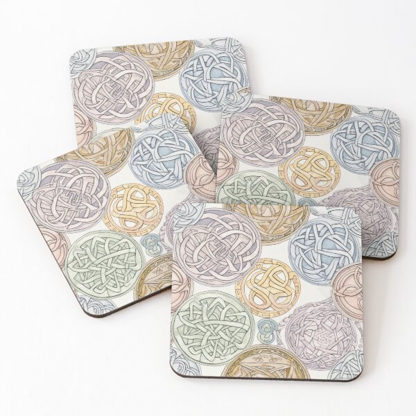 Item preview, "Dawn of Celts"- Pastel-hued Celtic Knotwork Echoing the Delights of Spring designed and sold by stateofhuman.