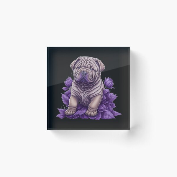 Item preview, bulldog dog between leaves designed and sold by BaliamShop.