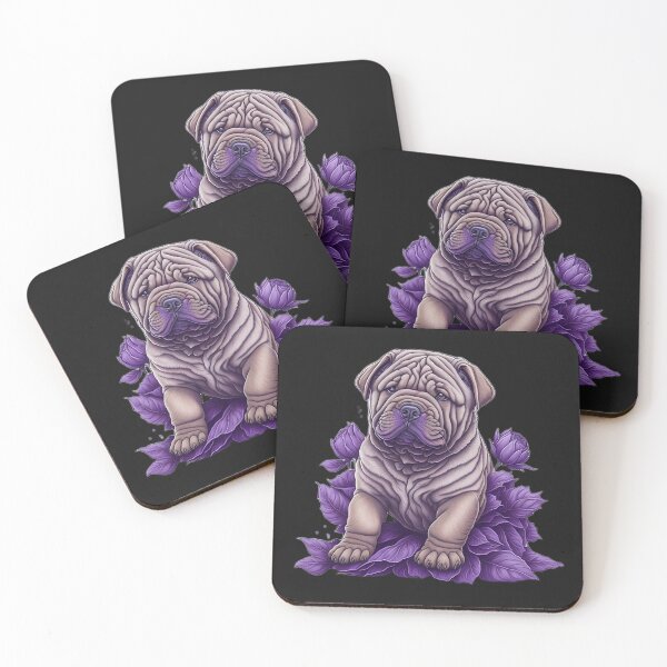 Item preview, bulldog dog between leaves designed and sold by BaliamShop.