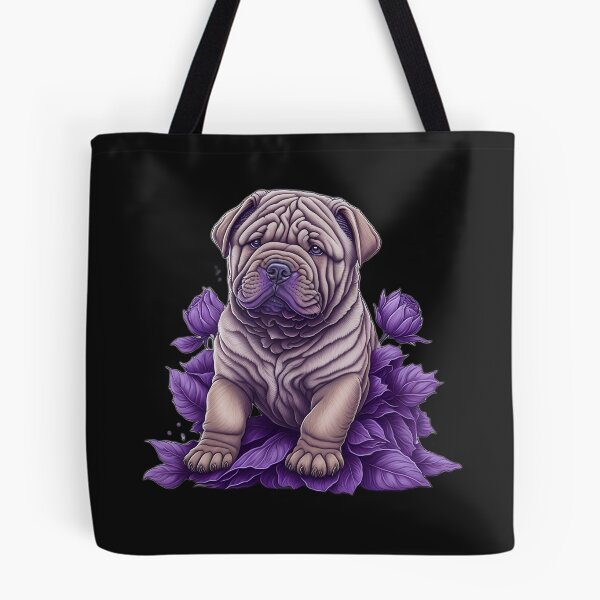 Item preview, bulldog dog between leaves designed and sold by BaliamShop.