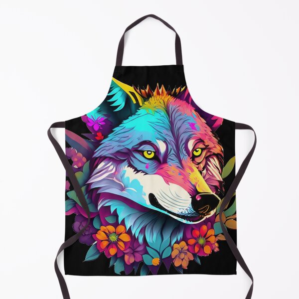 Item preview, Colorful flower wolf a living spirit of nature designed and sold by czarnyfeniks.