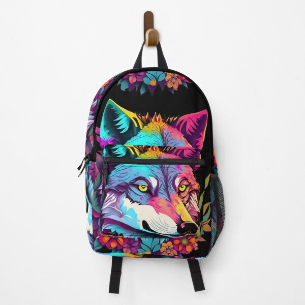 Item preview, Colorful flower wolf a living spirit of nature designed and sold by czarnyfeniks.