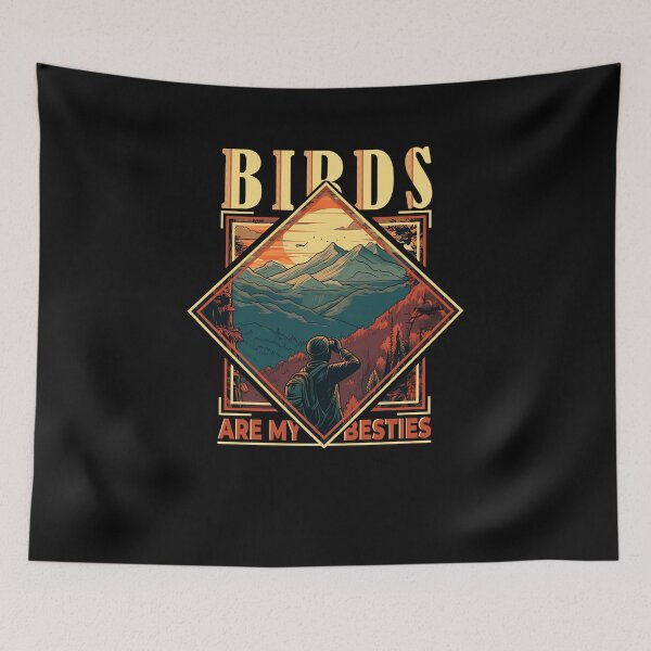 Item preview, Birds Are My Besties: Retro Bird-Watching Enthusiasts designed and sold by Cedinho.
