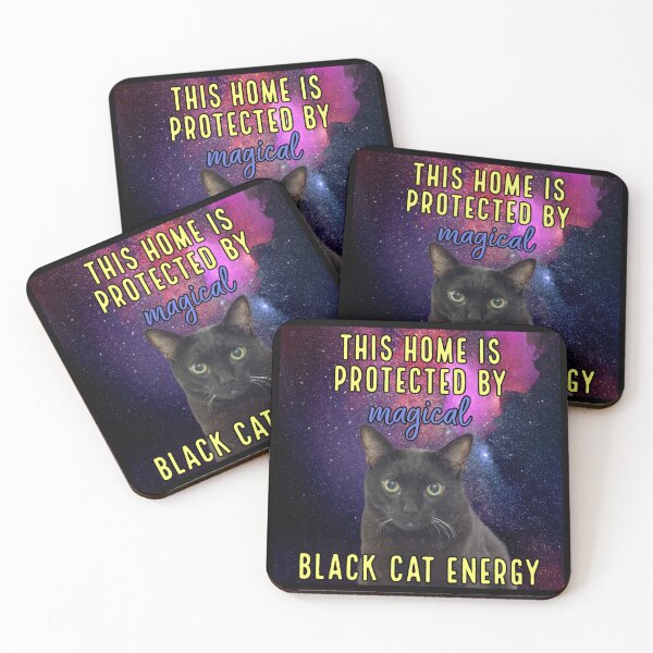 Item preview, Protected By Magical Black Cat Energy designed and sold by MannyShop.