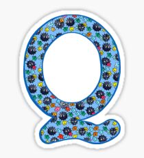 Soot Sprites Letter Q Blue Sticker