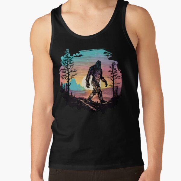 Item preview, Bigfoot, Sasquatch walking during a vibrant sunset. designed and sold by ihartDesigns.