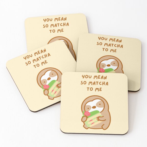 Item preview, You Mean So Much to Me Matcha Strawberry Shortcake Sloth designed and sold by theslothinme.