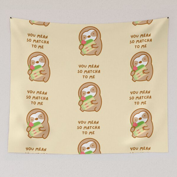 Item preview, You Mean So Much to Me Matcha Strawberry Shortcake Sloth designed and sold by theslothinme.