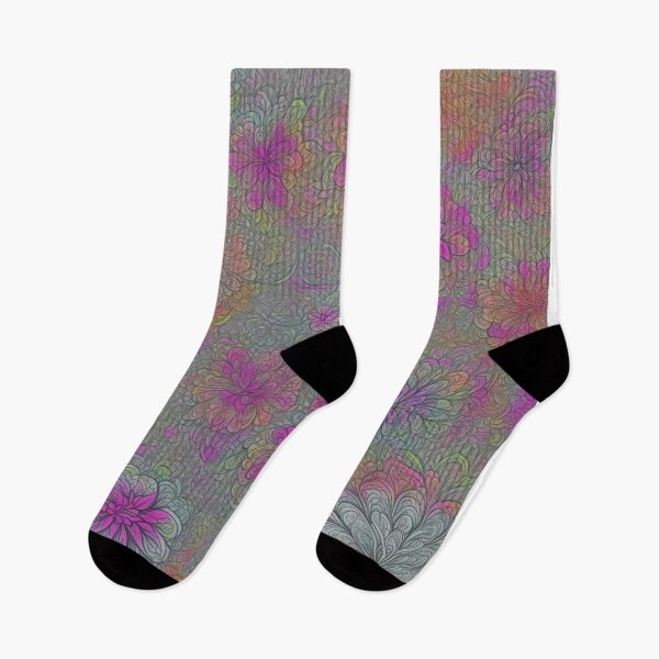 Item preview, Harmonic Blooms: A Fractal Floral Art Pattern in Vivid Colors designed and sold by RedArtG09.
