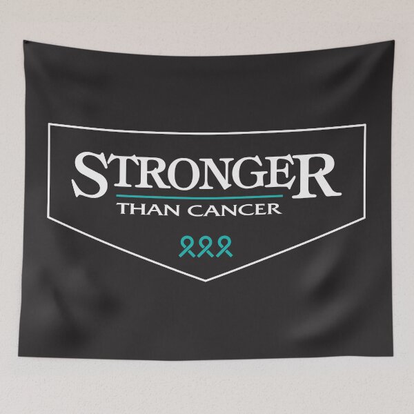 Item preview, Ovarian Cancer Awareness Teal Ribbon Stronger Than Cancer designed and sold by shaderepublic.