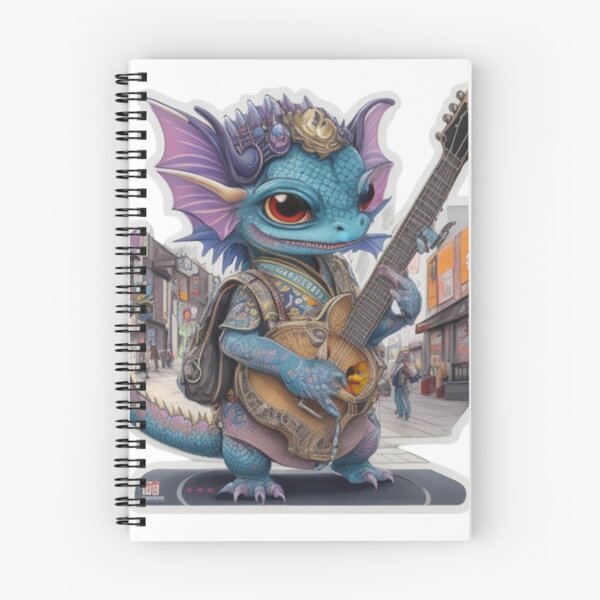 Item preview, Adorable kimono-clad dragon guitarist rocking the stage sticker and more. designed and sold by mefirefire.
