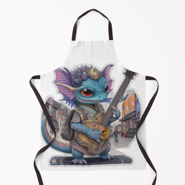 Item preview, Adorable kimono-clad dragon guitarist rocking the stage sticker and more. designed and sold by mefirefire.