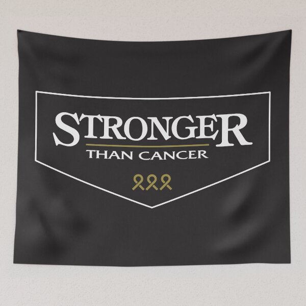 Item preview, childhood cancer Awareness gold ribbon Stronger Than Cancer designed and sold by shaderepublic.