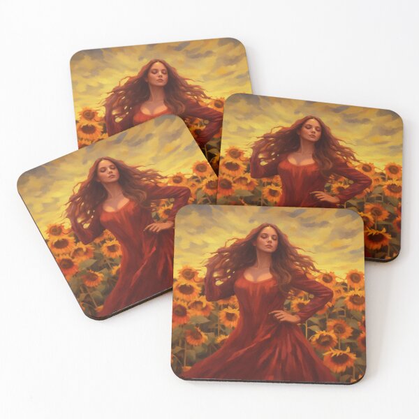 Item preview, girl and sunflower print designed and sold by marTeenHamb.