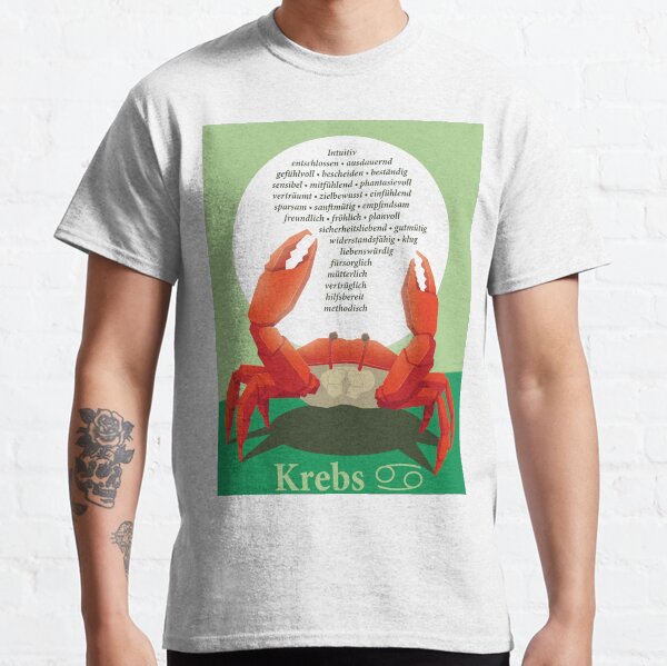 Zodiac sign Cancer with characteristics (German) Classic T-Shirt