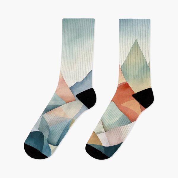 Artikelvorschau, mountains of pastel colors painted in cubist's watercolor style 6 entworfen und verkauft von FlaskLab.