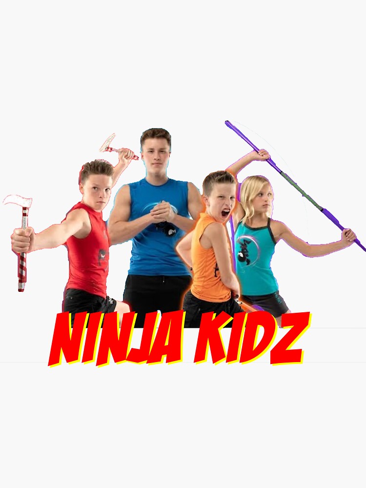 “Ninja Kidz Merch For Kids Party” Sticker for Sale by Kittensurlie