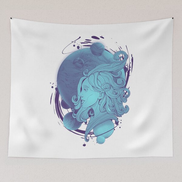Item preview, Vaporwave Planet Space Girl designed and sold by PVSKI.