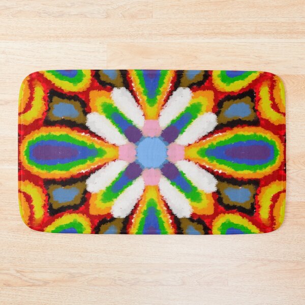 Item preview, Pride flag fuzzy flower pattern designed and sold by DeisoriDoodles.