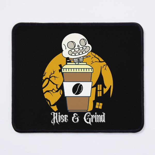 Item preview, Rise And Grind With A cute Skeleton on the Coffee Tumbler designed and sold by The magic Yellow bus.