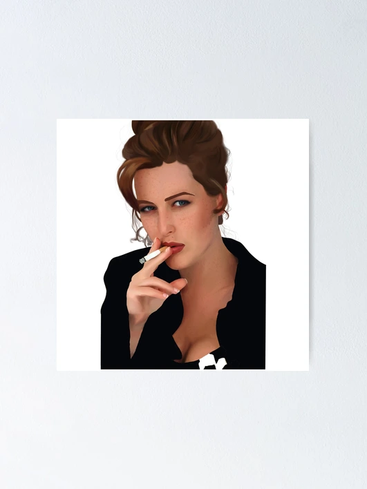 Gillian Anderson Smoking