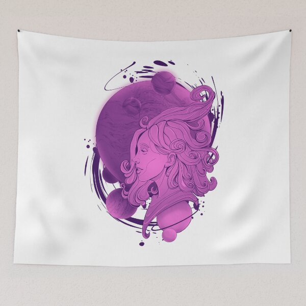 Item preview, Vaporwave Planet Space Girl designed and sold by PVSKI.