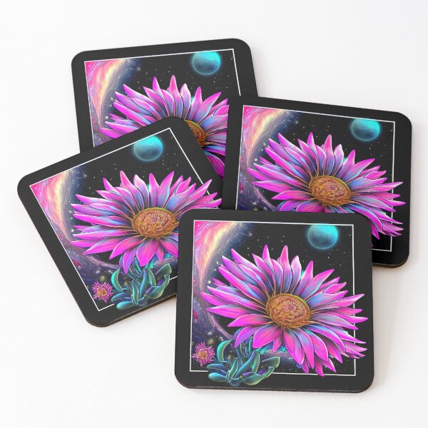Aperçu de l'œuvre Delosperma lydenbergense Galaxy Espace Botanique Art créée et vendue par VENENUMBOTANICA.