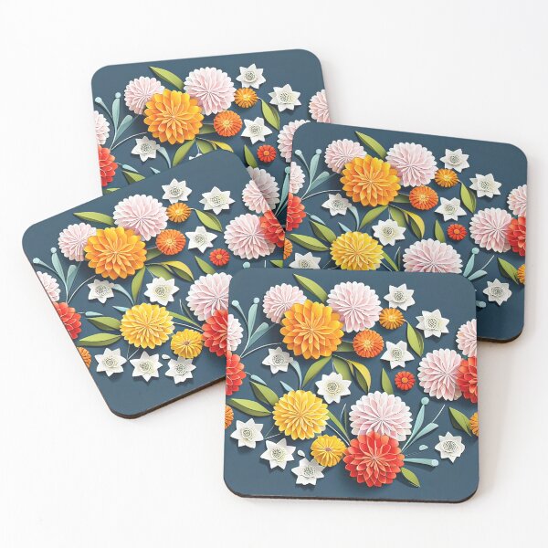 Item preview, Petals in 3D: A Mesmerizing Floral Masterpiece Seamless Vector Flowers Pattern - Premium Design designed and sold by Jisoo Flowers.