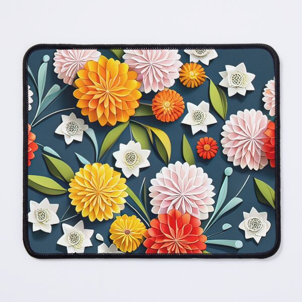 Item preview, Petals in 3D: A Mesmerizing Floral Masterpiece Seamless Vector Flowers Pattern - Premium Design designed and sold by Jisoo Flowers.