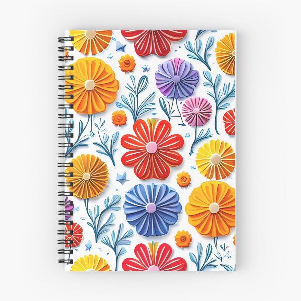 Aperçu de l'œuvre Ethereal Blooms: Tendance Kirigami Flower Art Seamless Vector Flowers Pattern - Design Premium créée et vendue par Jisoo Flowers.