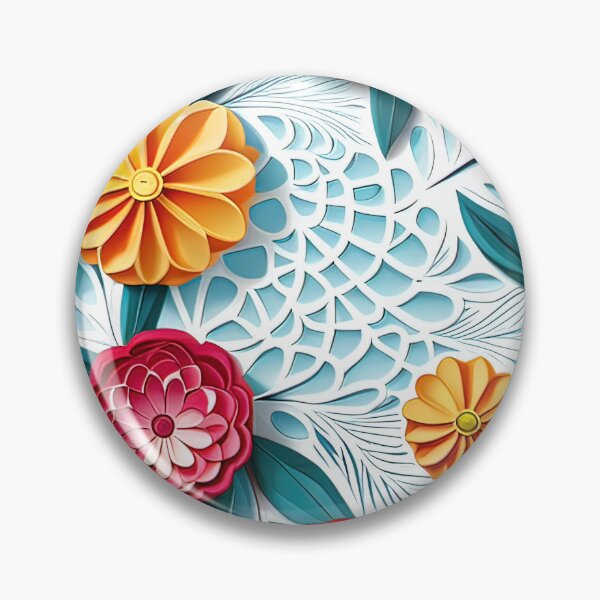 Item preview, Nature's Paper Symphony: 3D Floral Elegance Seamless Vector Flowers Pattern - Premium Design designed and sold by Jisoo Flowers.