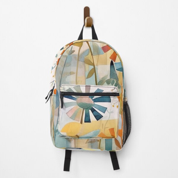 Item preview, wildflowers of pastel colors painted in cubist's watercolor style 4 designed and sold by FlaskLab.