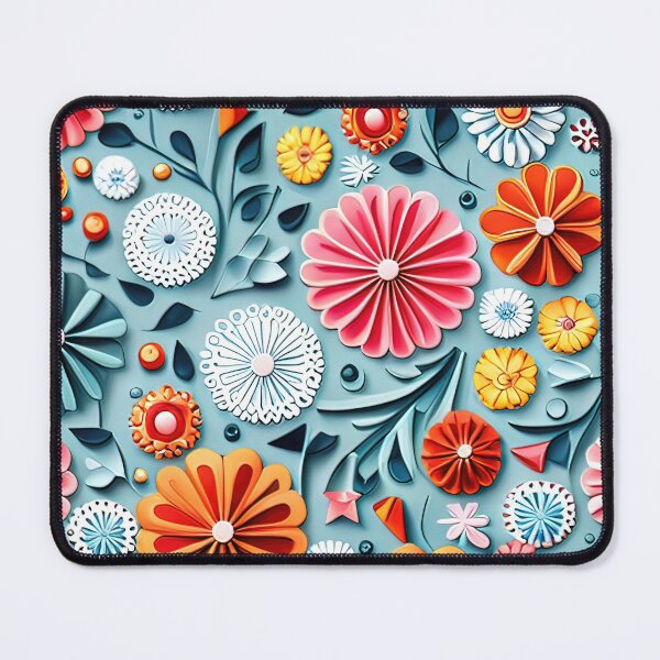 Item preview, Enchanting Folded Flowers: Captivating 3D Design Seamless Vector Flowers Pattern - Premium Design designed and sold by Jisoo Flowers.