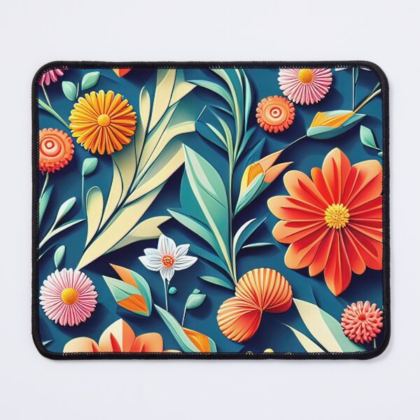 Item preview, Unveiling Nature's Secrets: Popular Kirigami Floral Art Seamless Vector Flowers Pattern - Premium Design designed and sold by Jisoo Flowers.