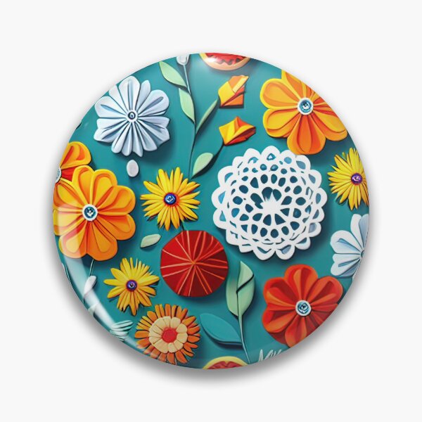 Item preview, Paper Petals Unleashed: Eye-catching 3D Flower Creation Seamless Vector Flowers Pattern - Premium Design designed and sold by Jisoo Flowers.