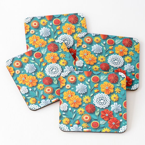 Item preview, Paper Petals Unleashed: Eye-catching 3D Flower Creation Seamless Vector Flowers Pattern - Premium Design designed and sold by Jisoo Flowers.
