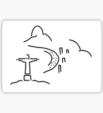 Rio janeiro Christ copacabana Sticker