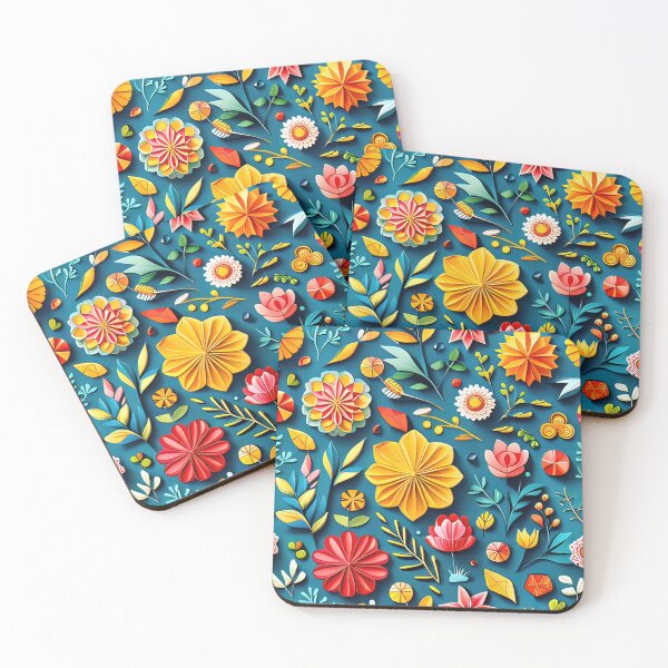 Item preview, Blossom Bliss: Captivating Kirigami Flower Design Seamless Vector Flowers Pattern - Premium Design designed and sold by Jisoo Flowers.