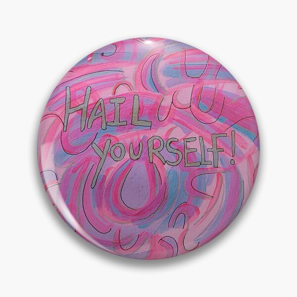 Item preview, Hail yourself! Pink and blue abstract art  designed and sold by WeirdSaltShop.