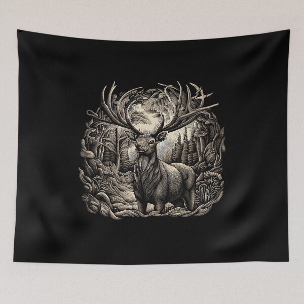 Item preview, Majestic Encounter: Deer in the Forest designed and sold by ciaobebo.