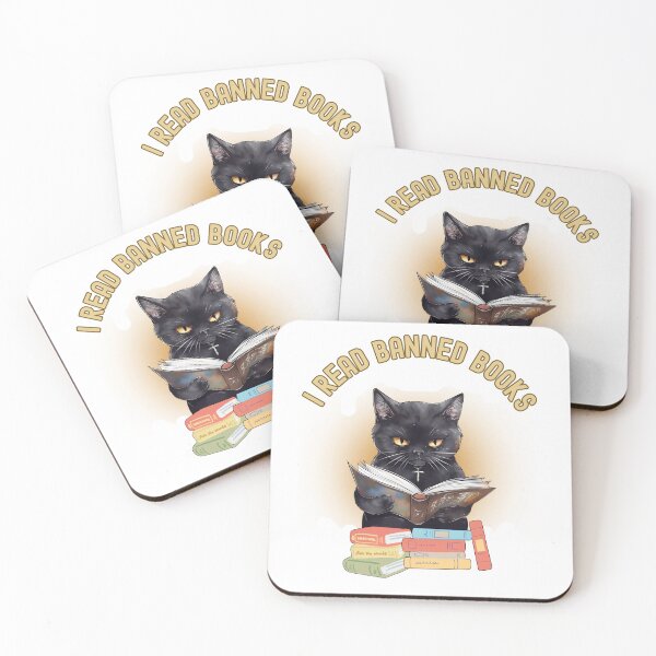 Item preview, I Read Banned Books, Black Cat, Cats And Books, I Love To Read, Book Lover designed and sold by desireedickens.