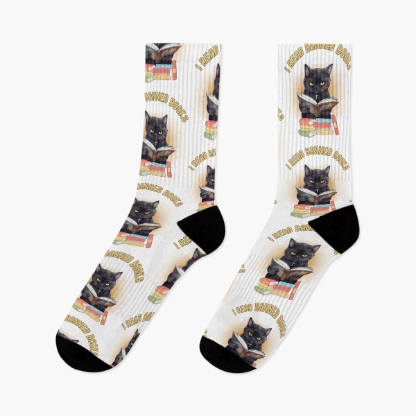 Item preview, I Read Banned Books, Black Cat, Cats And Books, I Love To Read, Book Lover designed and sold by desireedickens.