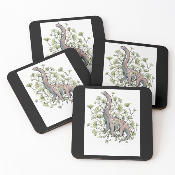 Item preview, Brachio GinkgoCalm Color PaletteDinosaur Botanical Art Baseball ¾ Sleeve  designed and sold by AndrewSeidel.